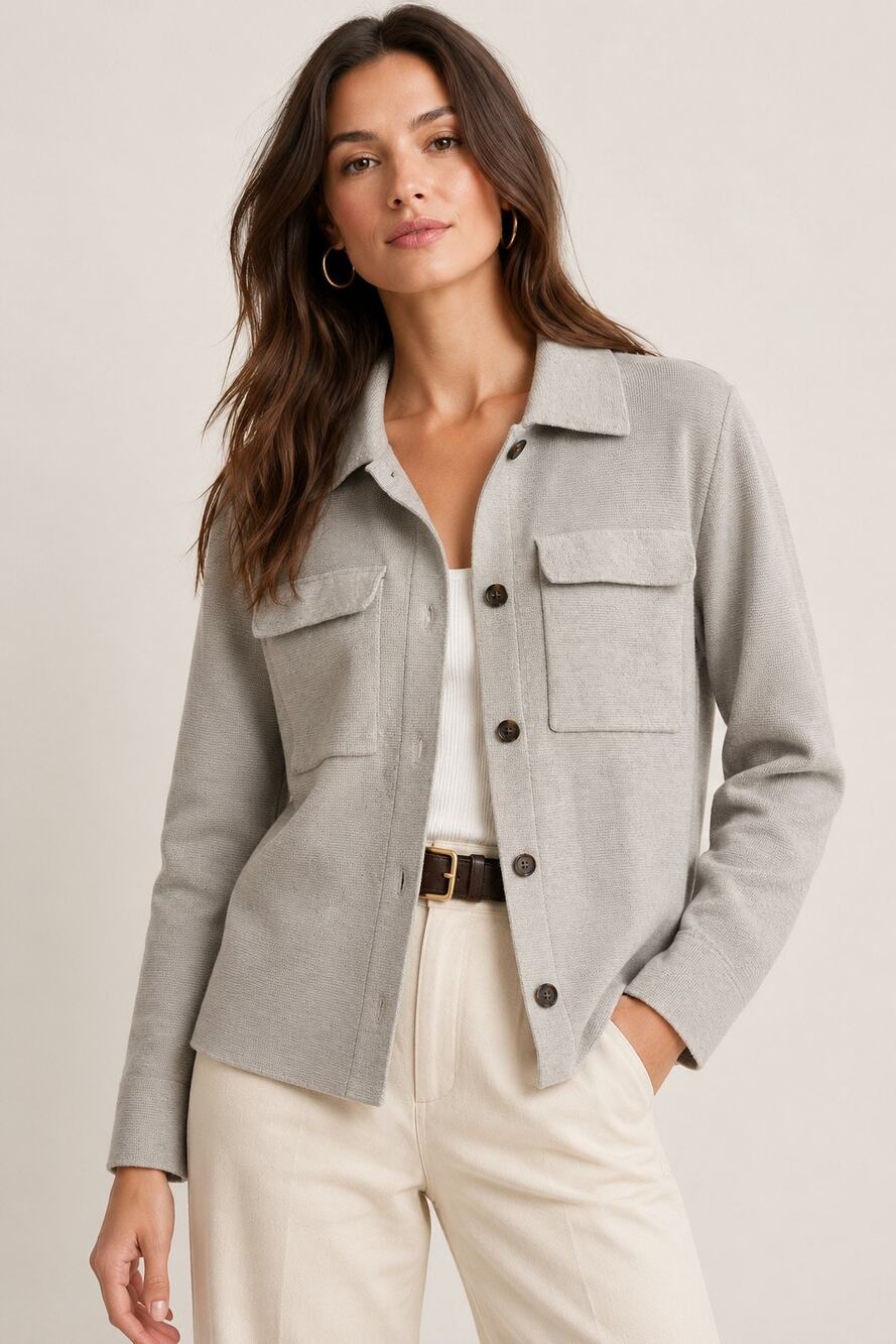 Banana Republic 100% Merino Wool Milano Sweater Shirt Jacket Shacket Size Small